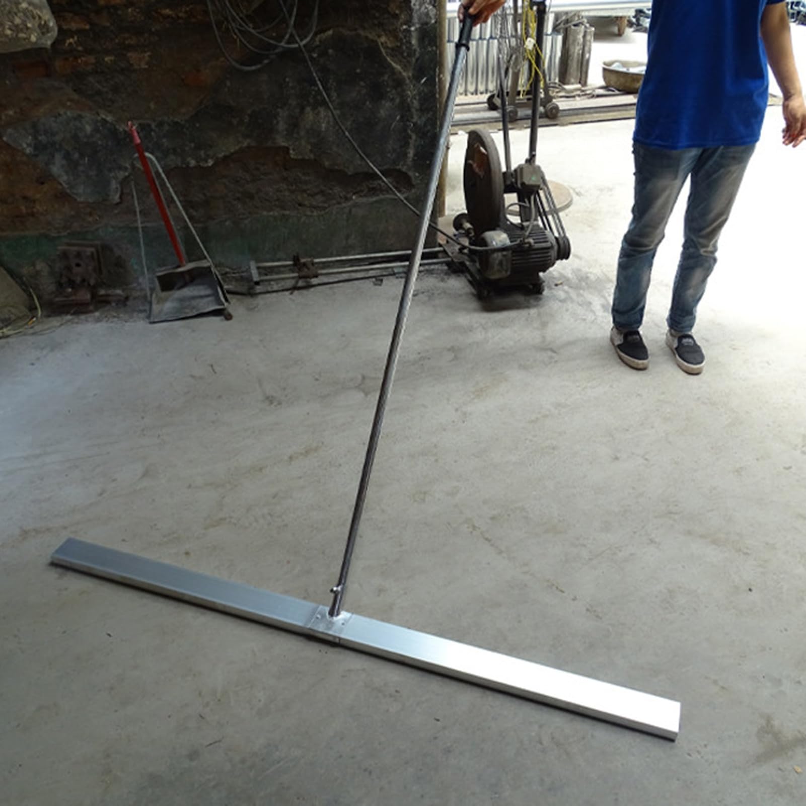 Zacieraczka Do Betonu Ze Stali Nierdzewnej, Profesjonalne Narzędzie Układania, Ręczna Wylewka, Z Ostrzem O Szerokości 100/120/150 Cm, Wykańczania(Width 120cm)