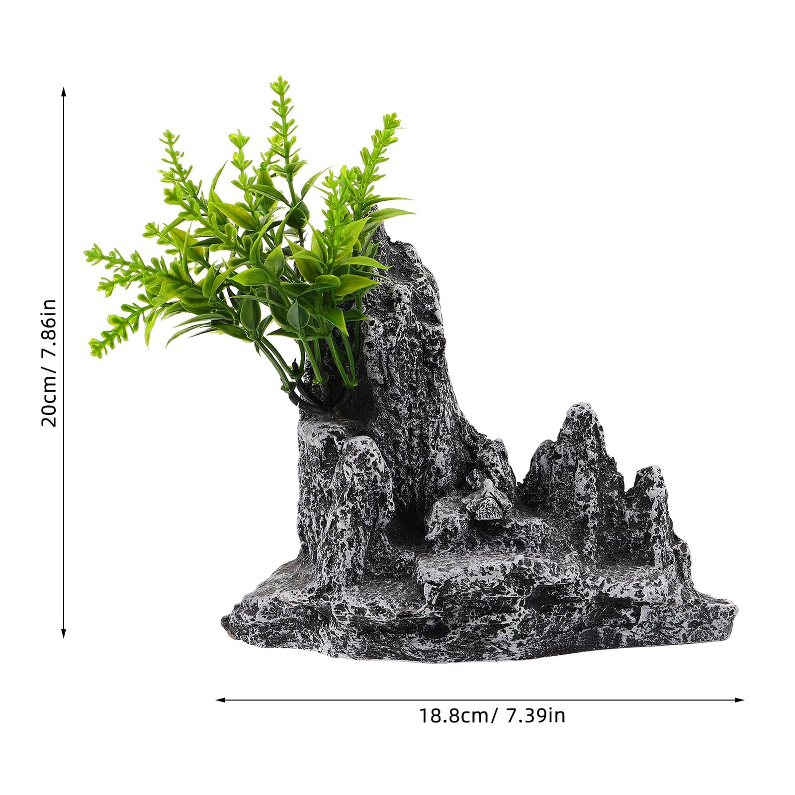 Decoración de Acuario Artificial de Piedra Simulada de Montaña para Paisaje de Pecera Adorno Miniatura para Jardín y Decoración de Escritorio