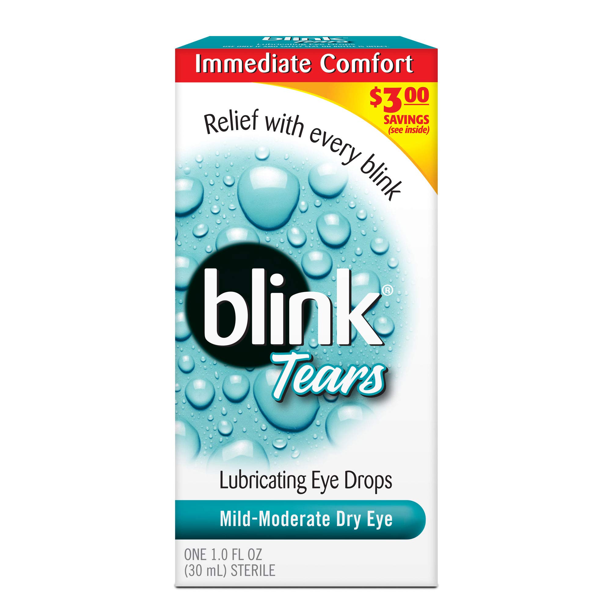 blink Tears Lubricating Eye Drops MildModerate Dry Eye 30 mL (Pack of