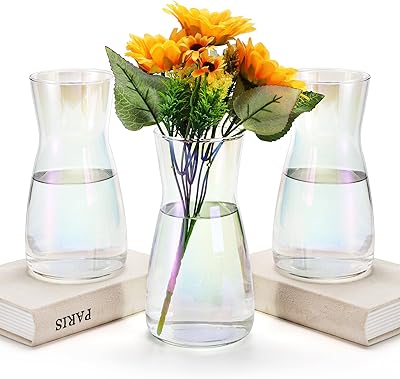 Ensemble de 3 vases cubiques en verre soufflé à la main par Friedrich Kristall Allemagne, années 1970