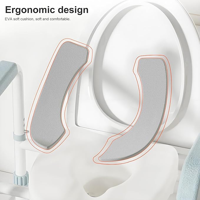 Asiento Elevado para Inodoro con Manijas y Plegable miniatura 6