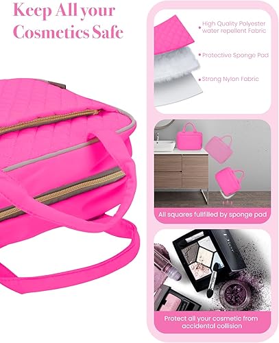 Miniatura 6 de MARIKALIFE Neceser de viaje, neceser colgante para mujer, lindo organizador de cosméticos de maquillaje para accesorios, artículos de tocador de