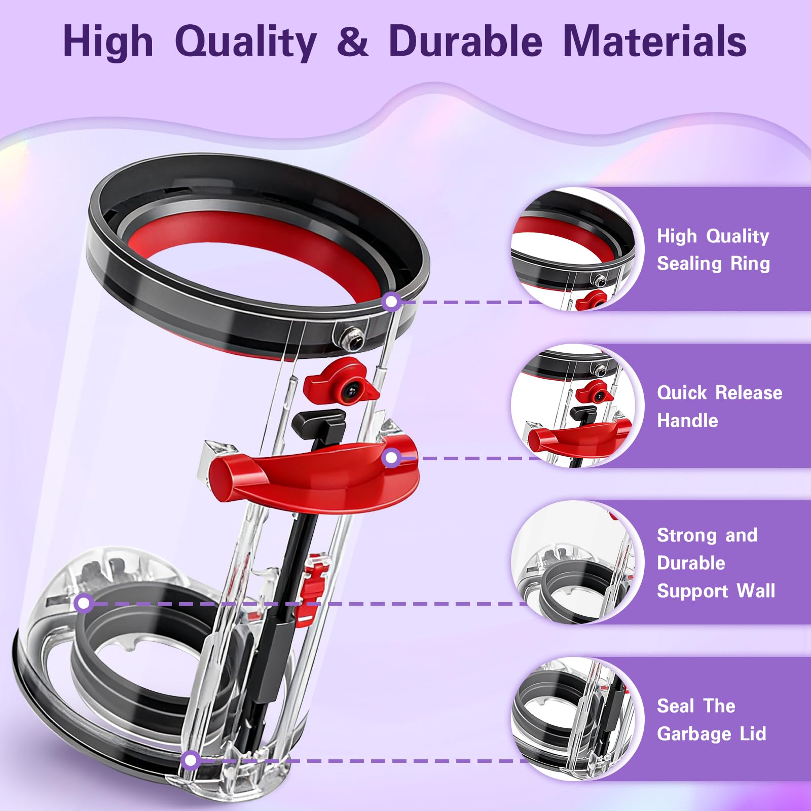 AIVORO Contenitore Serbatoio Per Dyson V11 V15 Cestello Ricambi SV14 SV17 SV15 SV22 SV28 Polvere Raccogli Filtri Filtro Rifiuti Accessori Alta Qualità Contenitori Cestino con spazzola