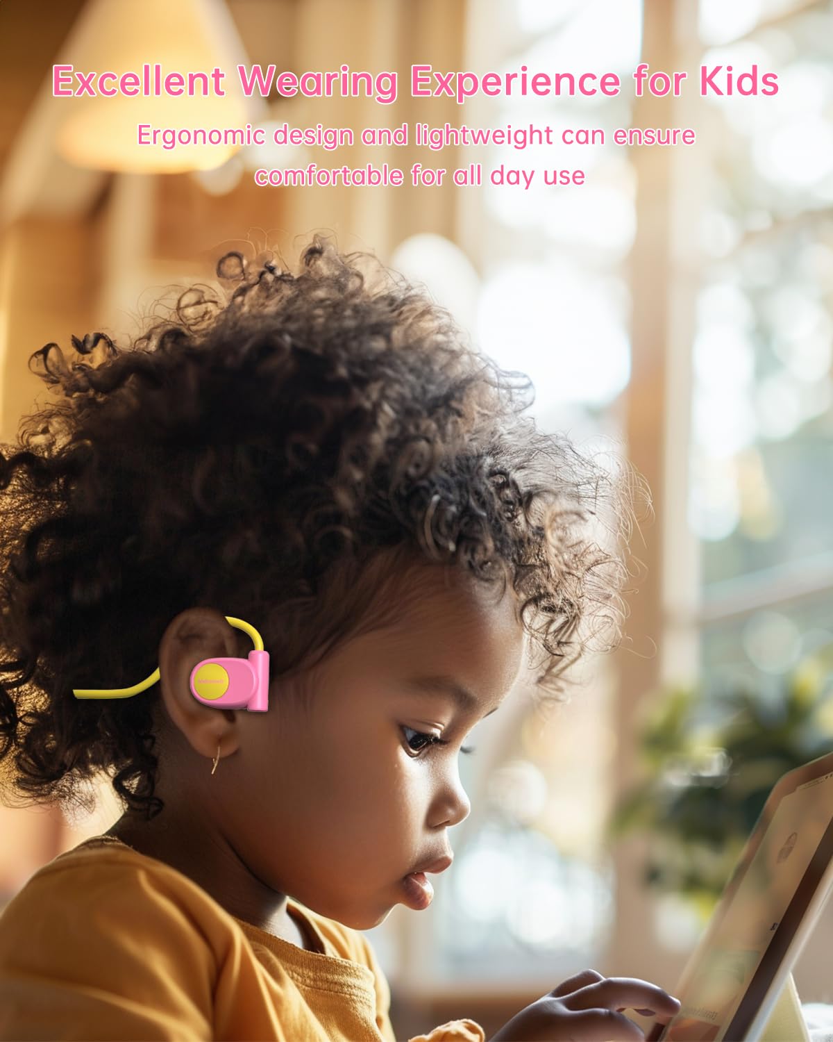 Mehomeli Auriculares para niños para la escuela, conducción de aire, auriculares de oreja abierta, cable de 3.5 mm, ultra cómodos, diseño ergonómico y ligero, perfectos para la escuela y actividades