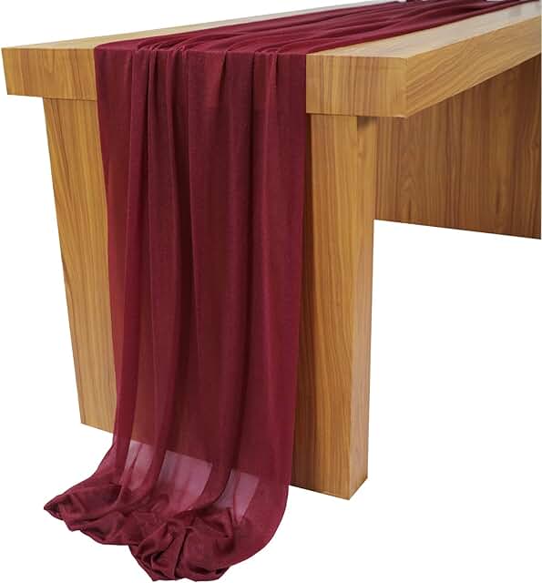 burgundy table runners