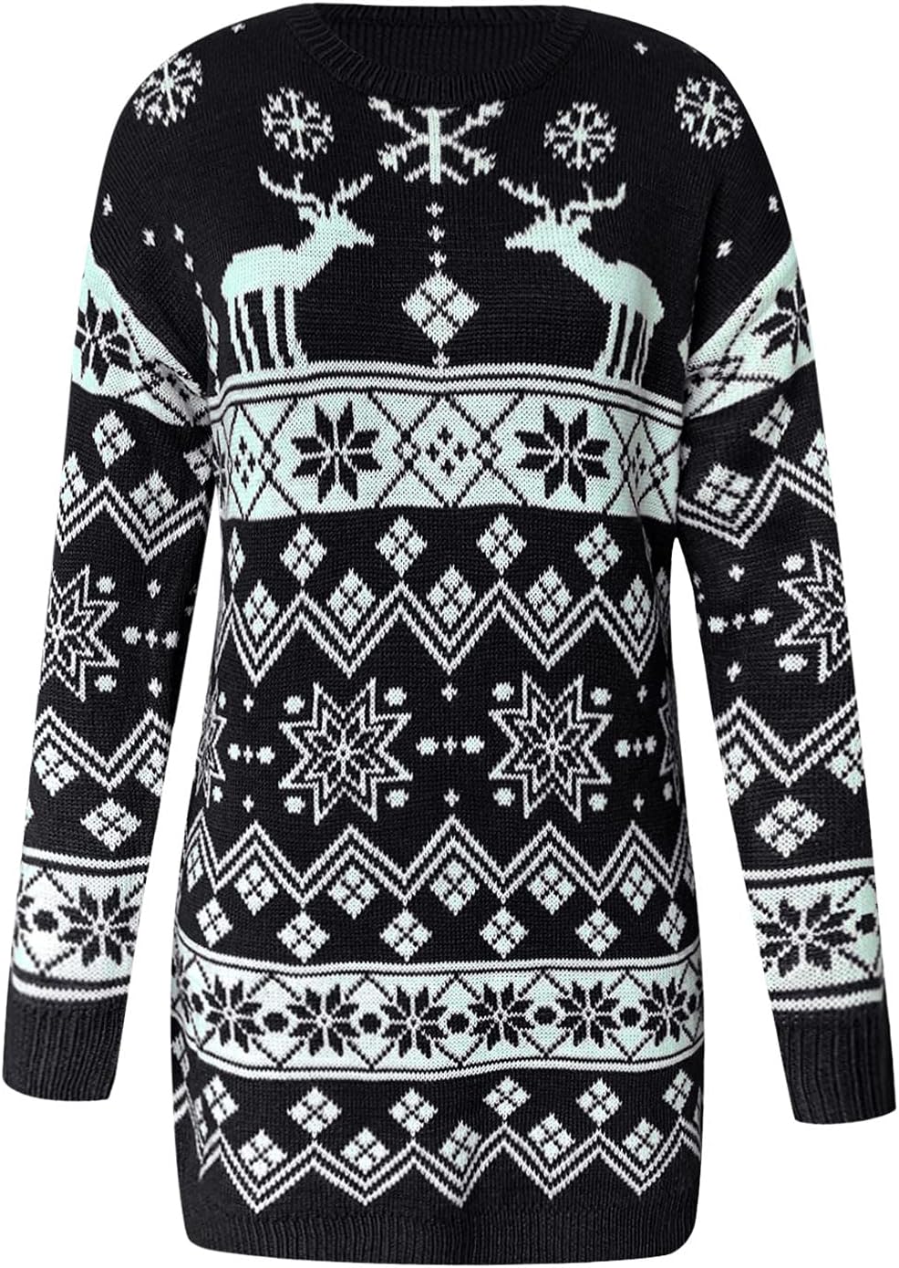 Womens Christmas Sweater Dress Long 
