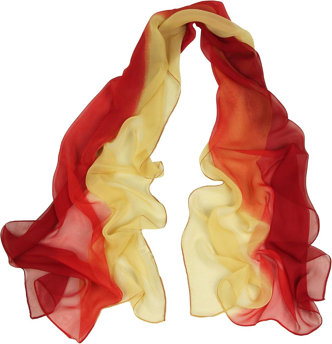 PANTONIGHT Long Chiffon Sheer Scarf Gradient Shaded Colors Lightweight Scarf For Womens