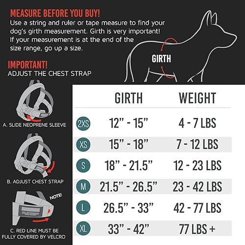 Miniatura 5 de Arnés ajustable para perro de EzyDog, S, Anaranjado