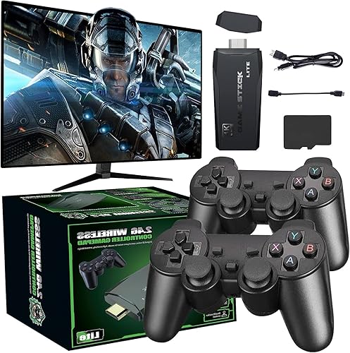 Consola de juegos retro inalámbrica mejorada 2025, Plug & Play Video TV Game Stick con salida HDMI 4K, 9 emuladores integrados, más de 20.000