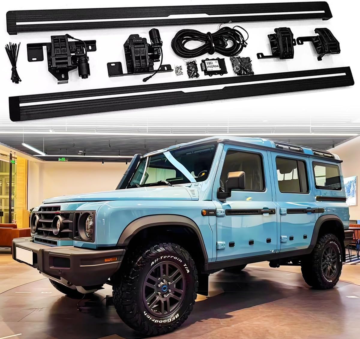 Deployable Power Electric Running Board Side Step Pedal Nerf Bar Aluminium Fits for Ineos Grenadier 2023 2024 2025 2026