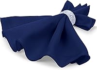 Vista 275 de Ultimate Textile -1 docena - Reversible Shantung Satin - Majestic - Servilletas de tela Majestic de 17 x 17 pulgadas color azul pizarra
