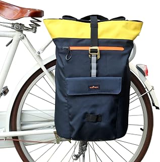 TOURBON - Mochila de Nailon Impermeable para Bicicleta, Portátil, Viaje y Escuela, Grande, Color Azul #2, L