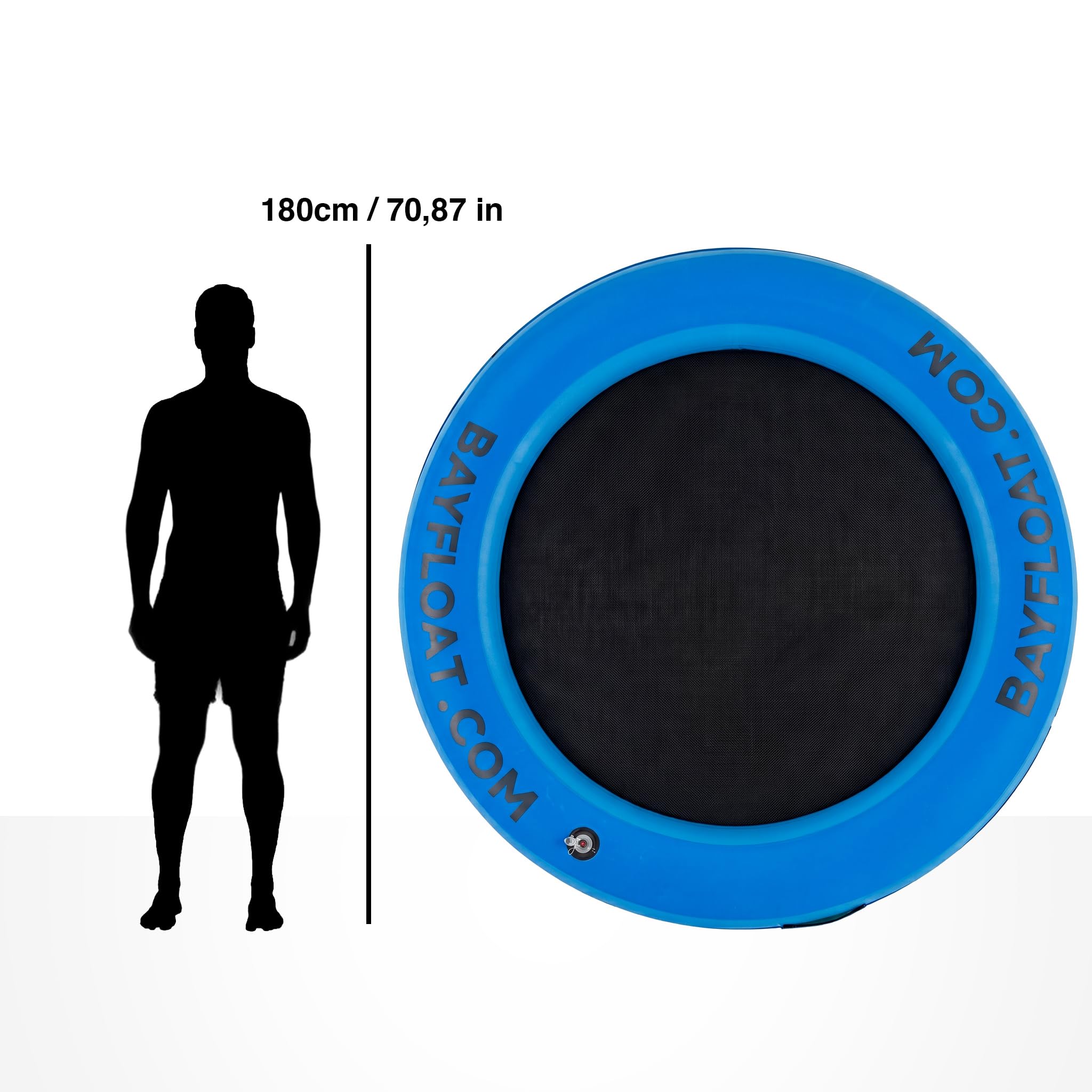 Capri 180 - Anillo Hinchable 2 o 3 Personas, Doble-Capa Dura, Anti-Medusas, Azul, Plataforma Flotante, Flotador Hinchable