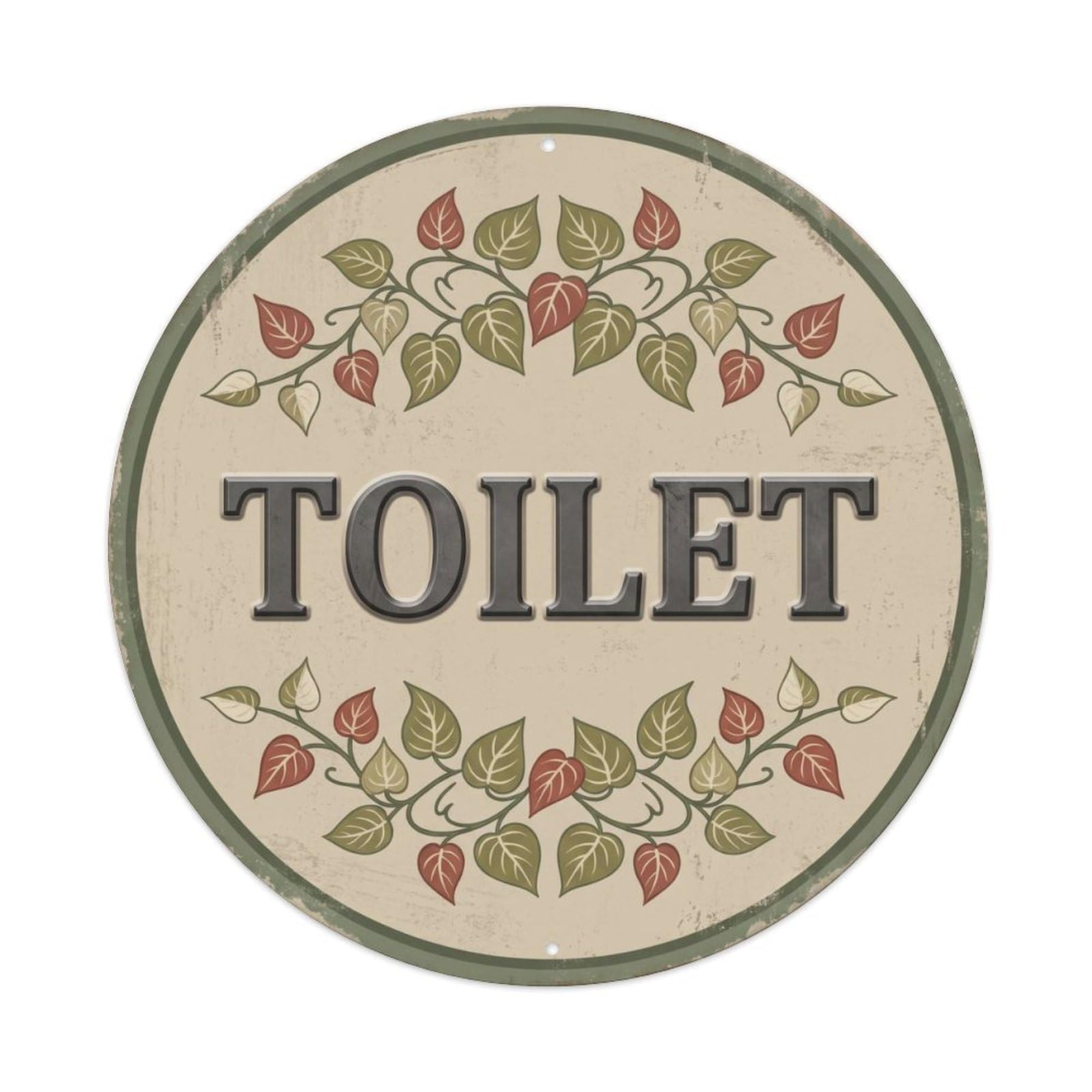 Okahys 8X8inch(20X20cm) Toilet(Wc) Signage Pothos Vintage Metal Tin Sign