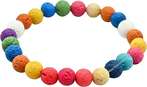 Miniatura 416 de Amazing Gemstone Pulsera de cristal para mujeres y hombres, pulsera de cristal curativo de protección, pulsera elástica con cuentas de piedras