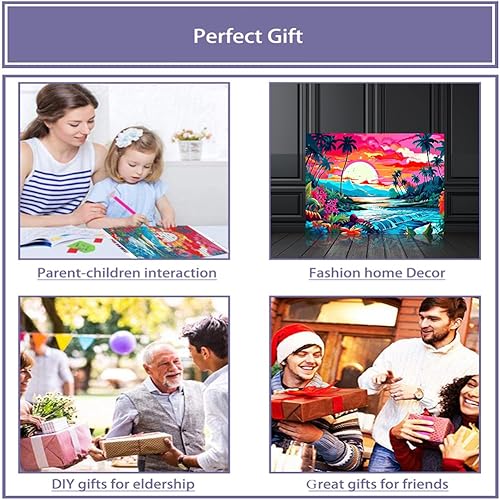 Miniatura 4 de Mowana Kits de arte de diamantes para adultos, pintura de diamante de paisaje, taladro completo, kits de pintura de diamante 5D para adultos para