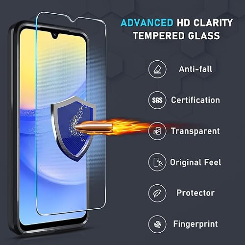 Miniatura 177 de Janmitta Funda compatible con Samsung Galaxy A14 5G con protector de pantalla + protector de lente de cámara, funda resistente de cuerpo completo