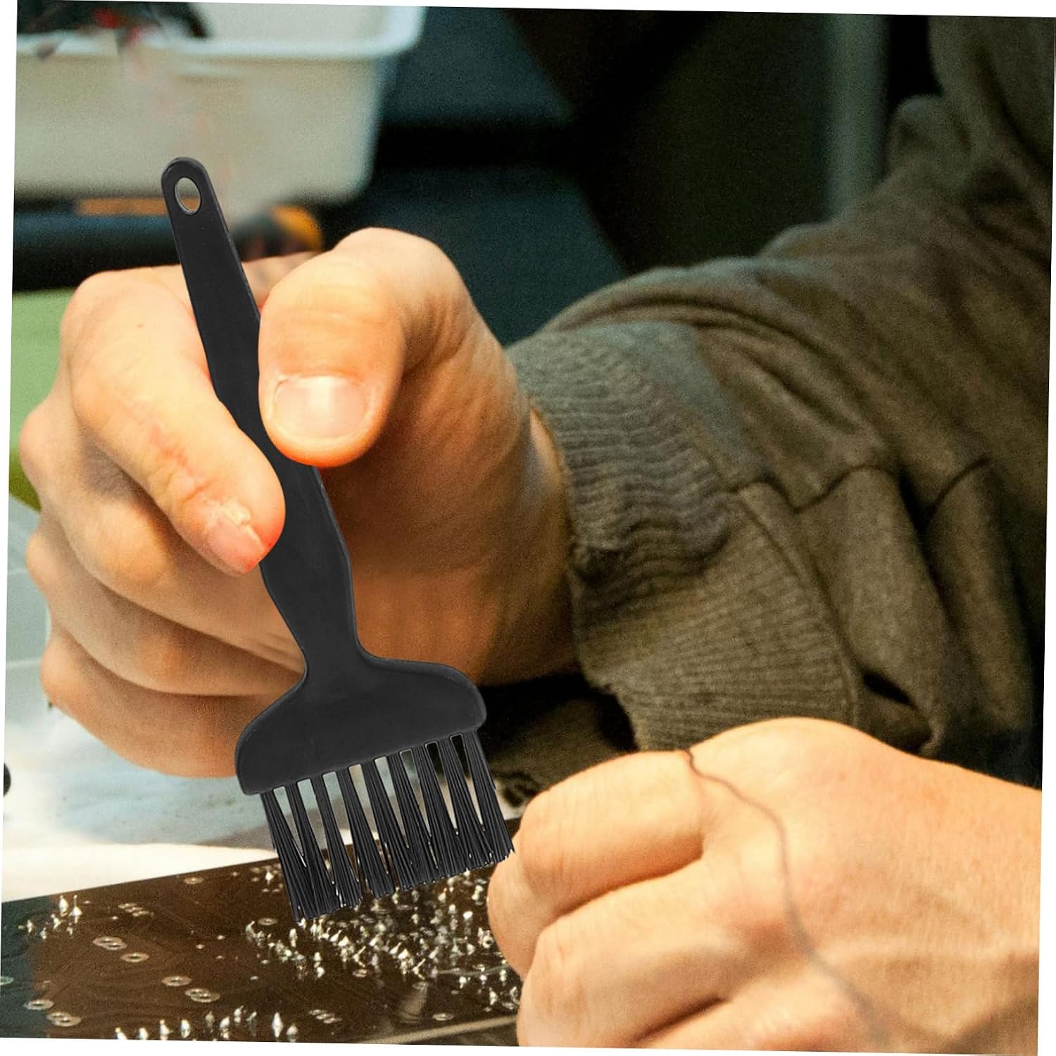 10pcs Anti-Static Brush Set for Laptop Keyboard and PCB Circuit Board Cleaning, Multi-Purpose Electronic Cleaning Kit with Straight Handle Brushes for Dust Removal