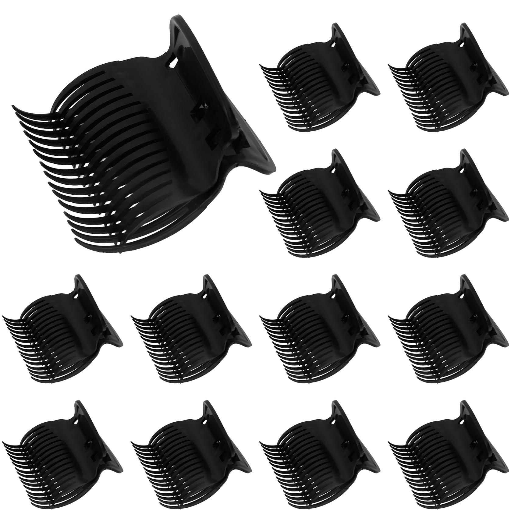 Hair Curler Claw Clips,12PCS Black Plastic Hot Roller Clips Replacement Hair,Safety & Heat Resistance Roller Clip for Women Girls,Lightweight Accessories for Daily Grooming Regimen Making Hairstyles