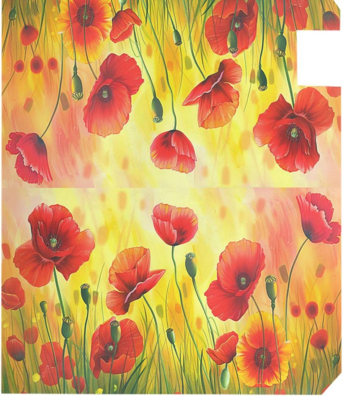 Art Red Poppy Flowers Mailbox Covers Magnetic Spring Lawn Painting Mailbox Cover Wraps Standard Size 18" X 20.7" Post Letter Box Cover Garden Decorations