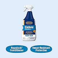 Vista 3 de Farnam Endure Aerosol repelente de moscas resistente al sudor para caballos, dura hasta 14 días, protege contra moscas, mosquitos, garrapatas