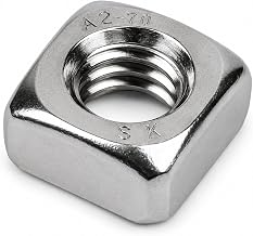 Square Nut DIN 557 M8 Stainless Steel A2 | V2A, UNI 5597 equivalent, stable and resistant mounting, 25 pieces