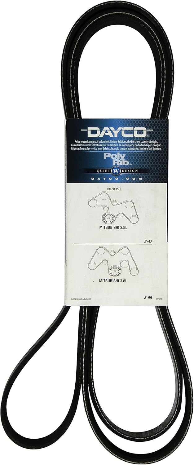 Dayco 5070950 Serpentine Belt , Black