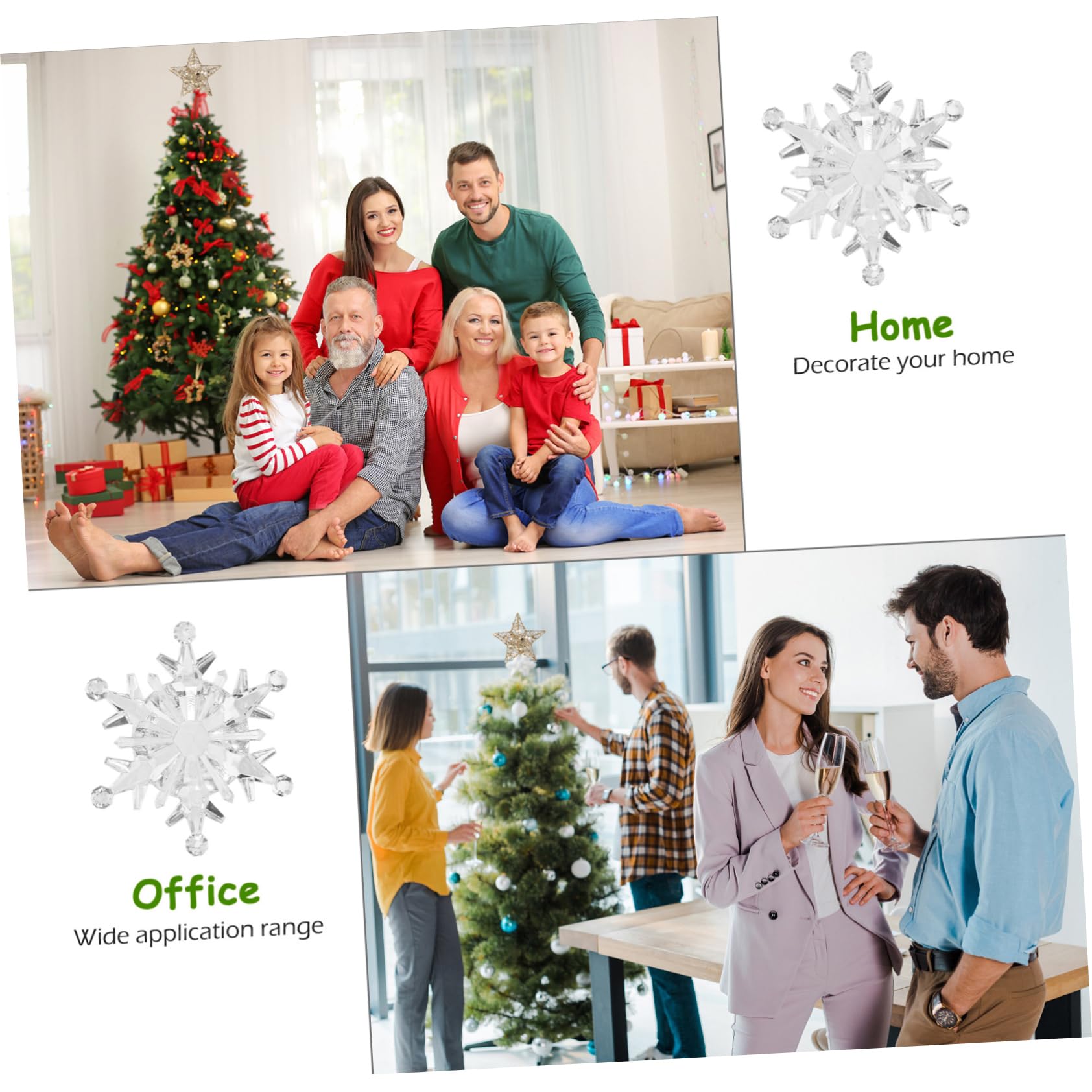 50stücke Teiliges Transparentes Acryl Schneeflocken Anhänger Weihnachtsbaum Deko Mit Aufhängeloch Für Fenster Wand Baum Christbaumschmuck Leichte Xmas Baumschmuck Outdoor Geeignet