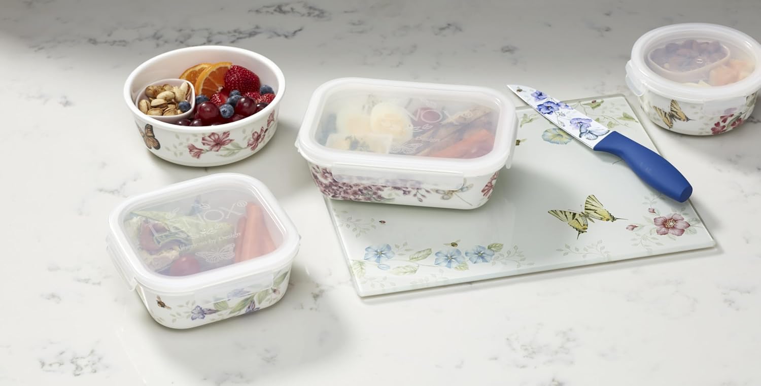 Lenox 824646 Butterfly Meadow Serve & Store Container, Small Container 6.25"D x 2.75"H