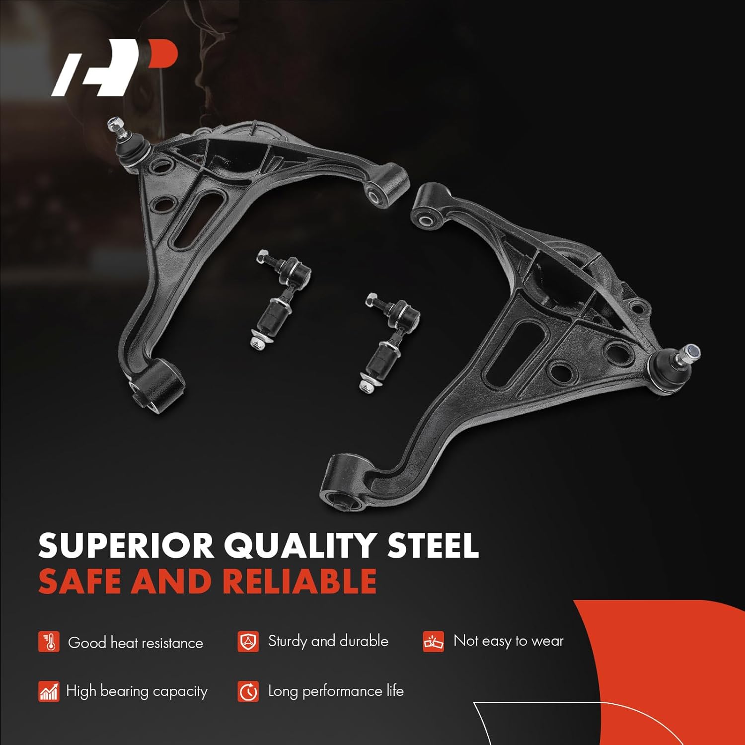 A-Premium Set of 10, Front Lower Control Arm, Sway Bar Link, Inner Outer Tie Rod End, Rack and Pinion Boot, Compatible with Chevrolet Tracker 1999-2004, Suzuki Vitara 1999-2004