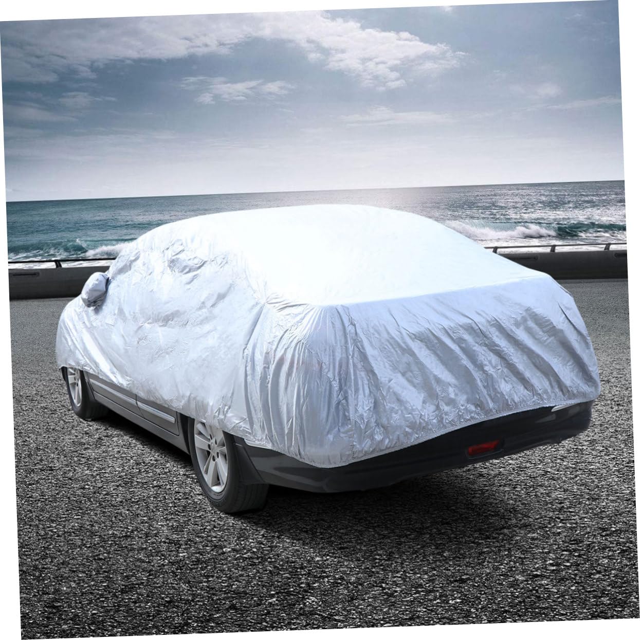PRETYZOOM Uv Car Cover for Car Rainproof and Dustproof Full Size Windshield Cover Weatherproof Scratch Resistant Easy to — view 8