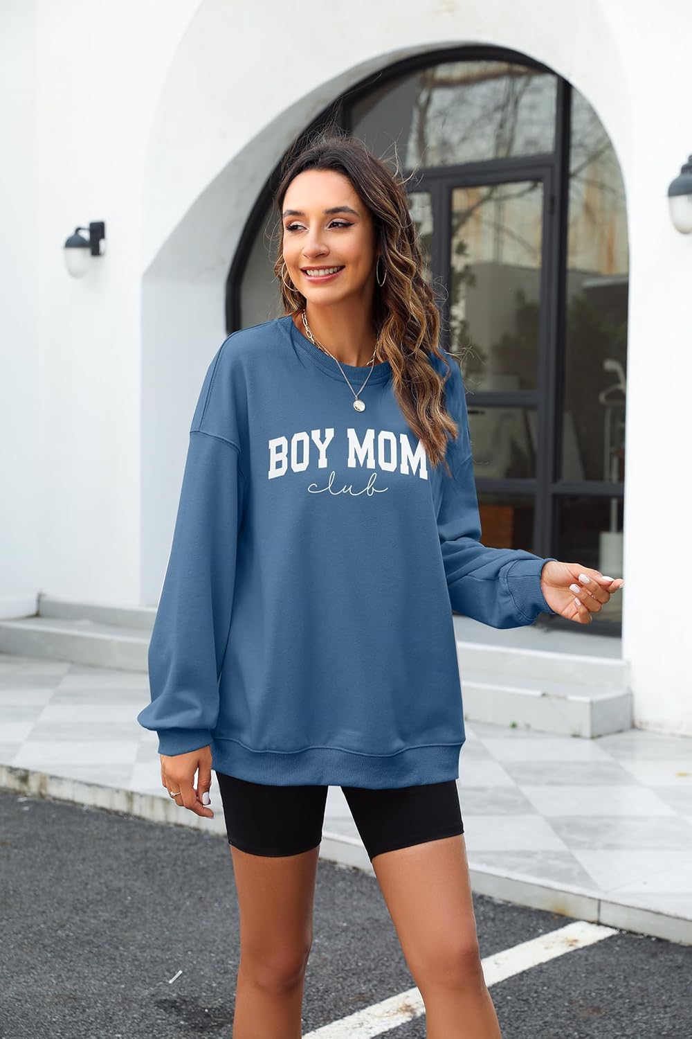 LUKYCILD Overstimulated Moms Club Sweatshirt for Women Mama Shirt Oversized Mom Life Pullover Casual Long Sleeve Tops - Image 4