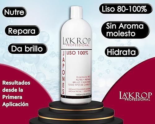 Miniatura 7 de LA ' KROP - HAIR STRAIGHTENER - JAPANESE STRAIGHTENER - KERATIN HAIR TREATMENT - LISO JAPONES - KERATINA PERMANENTE - KERATINA PARA ALISAR PELO.