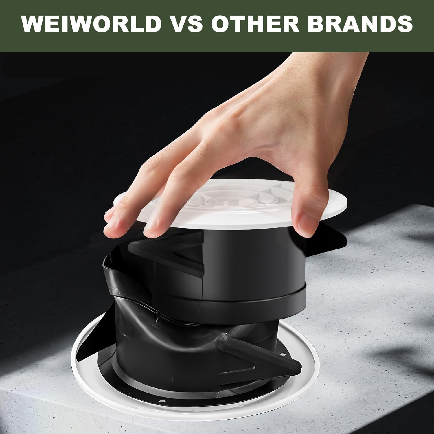 Soffit Vents 4 Inch Adjustable Round Air Vents ABS Louver Grille Cover White Air Exhaust Vents for Bathroom Hotel School Office Ventilation (100mm)