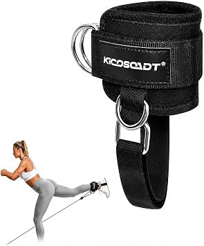 Ankle Straps for Cable Machine Women,Padded Ankle Cuffs with Under-Shoe Support Strap, Cable Kickback Straps for Glute Workouts, Leg Extensions & Hip Abductors