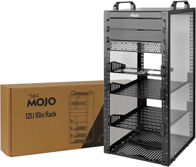 Amazon.com: Tecmojo 12U Network Rack, 10 inch Mini Server Rack with 2 ...
