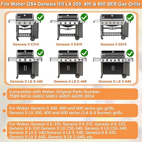 Vista 17 de 7404 Plancha reversible de hierro fundido para piezas de parrilla Weber Summit, placa de plancha para Weber Summit 400/600 SER Part Summit Silver