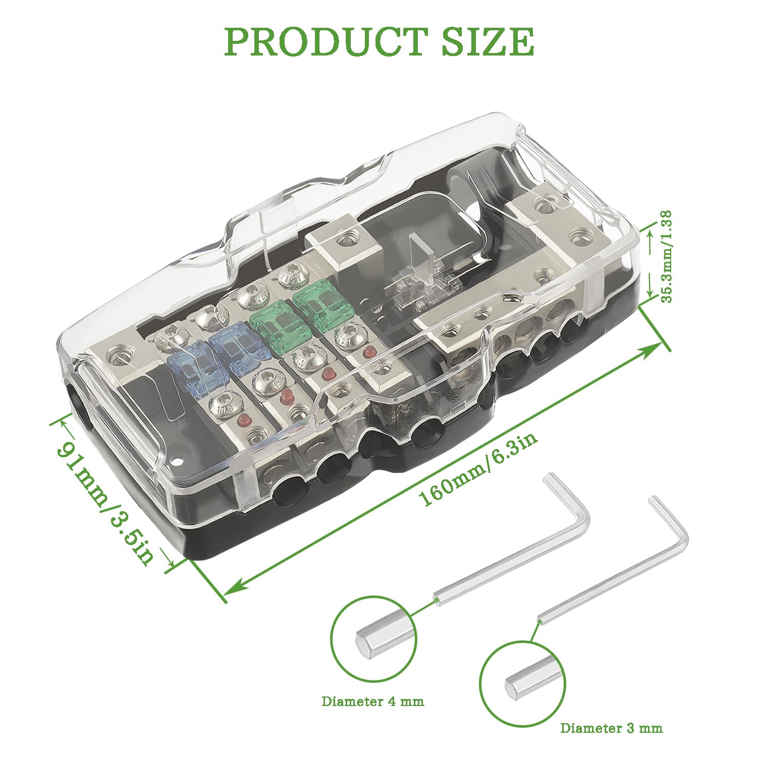 Amazon.co.jp: SIGANDG カーオーディオ分配ブロックヒューズ