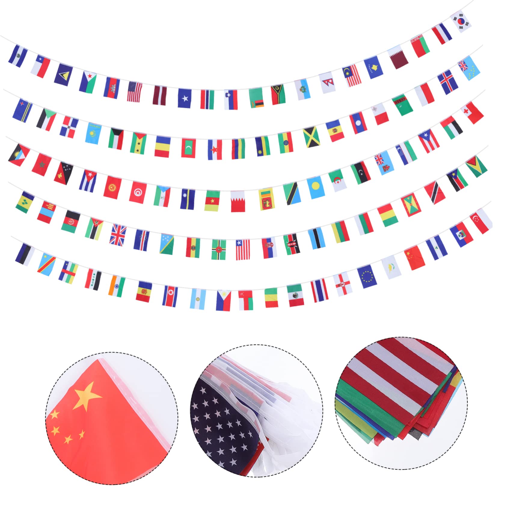 Cabilock 6juegos Banderines Decorativos De Banderas Nacionales De Países Para Celebraciones Deportivos Guirnalda Ligera y Para Escuelas y Públicos