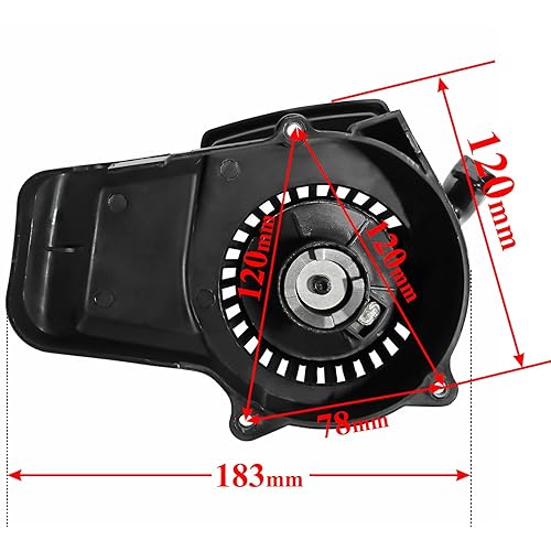 Miniatura 3 de AXITRON Arrancador de retroceso para 2 tiempos 33cc 47cc 49cc 50cc para Kazuma, Peace, Apollo, SSR Bicicletas Minimotos ATV con engranaje interior