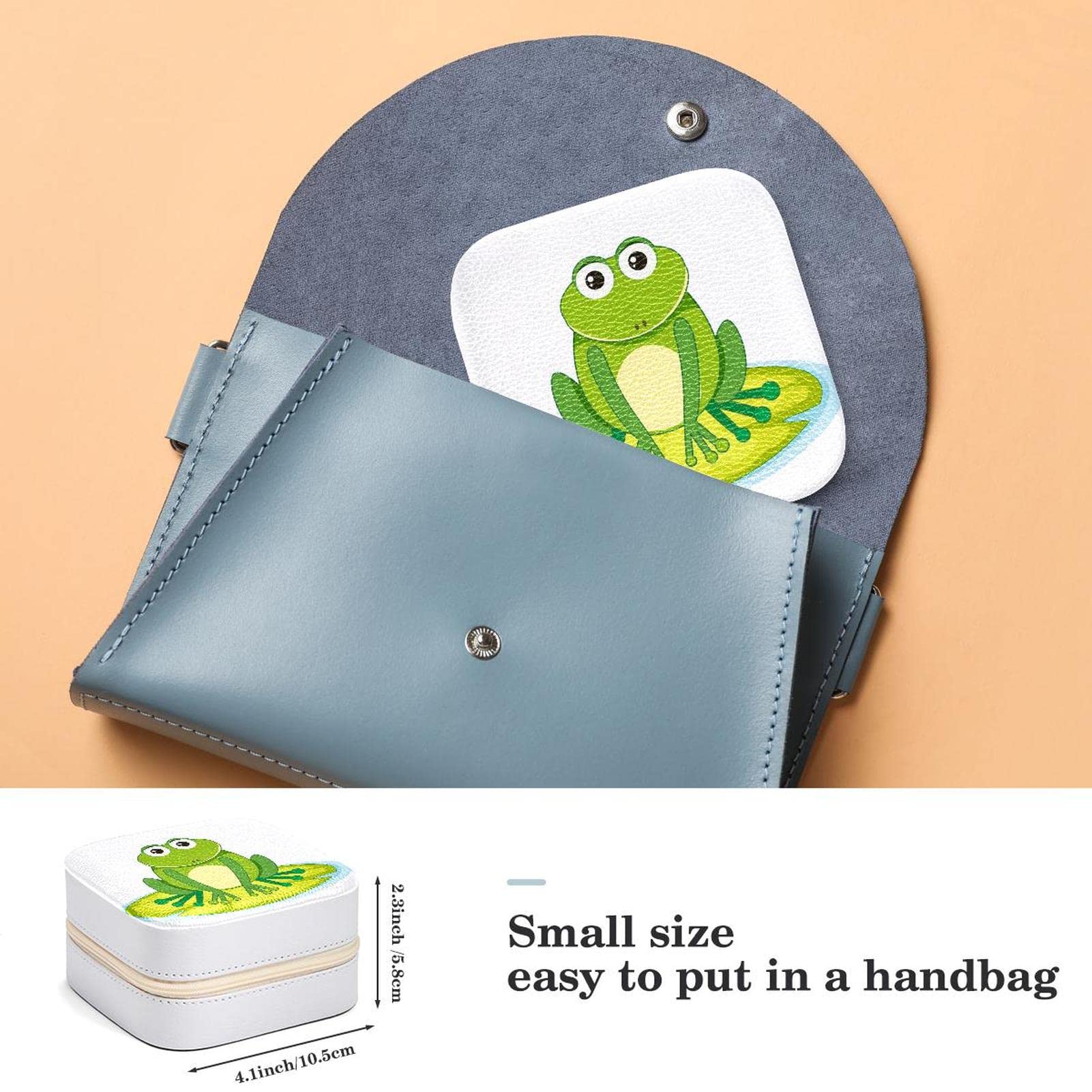 Boîte à Bijoux De Voyage Portable Avec Bouton-pression, Boîte à