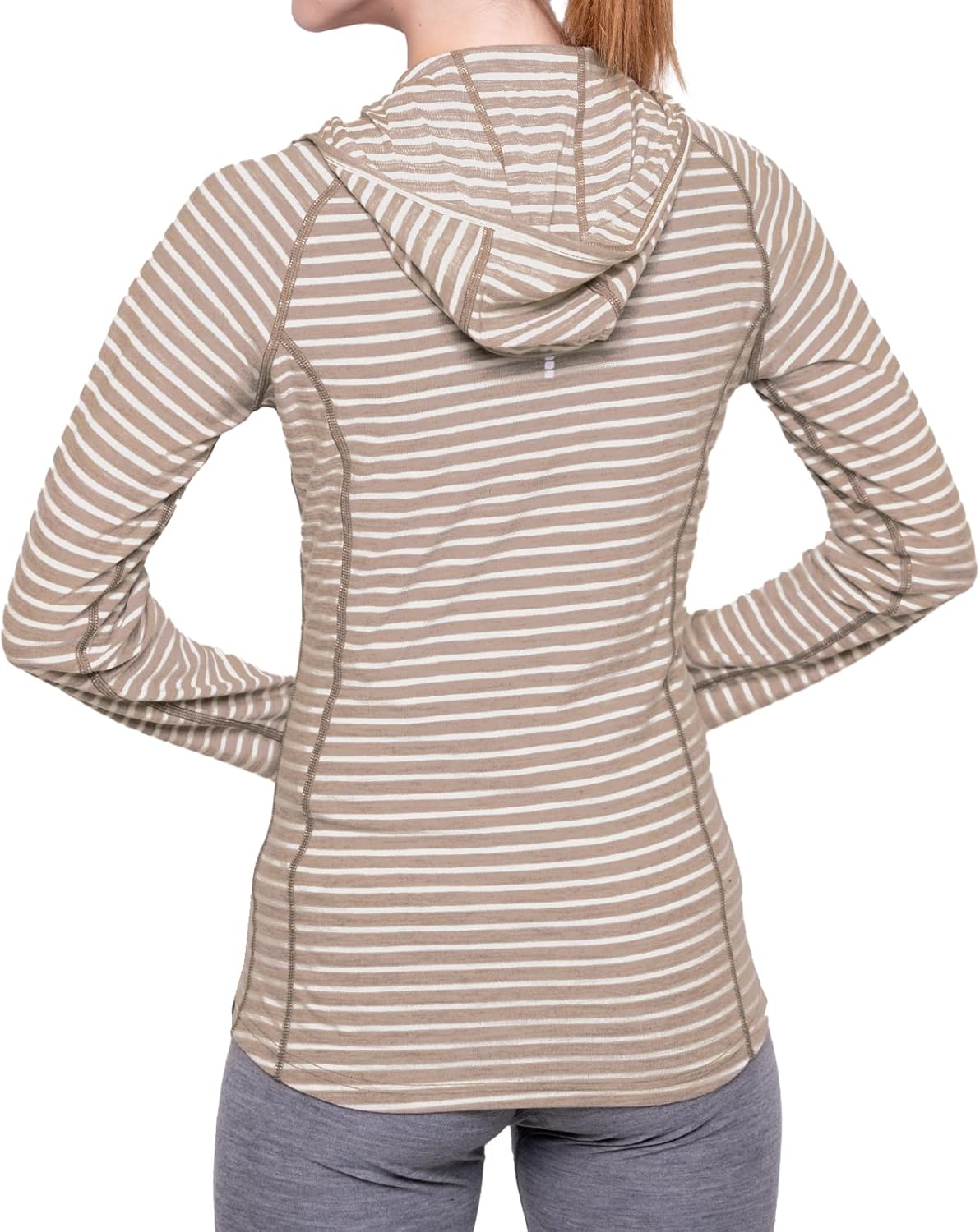 MERIWOOL Women’s Base Layer Hoodie Lightweight Merino Wool Long Sleeve Thermal - Image 2