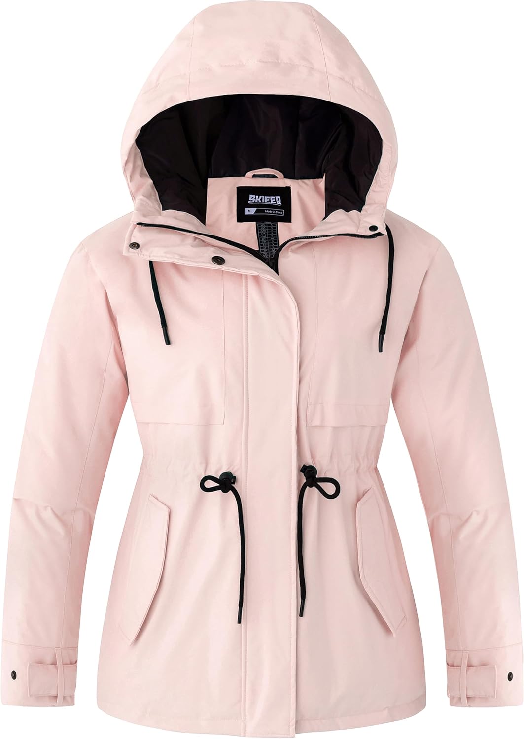 Skieer Women's Waterproof Ski Jacket Hooded Winter Puffer Jacket Warm Snow Coat