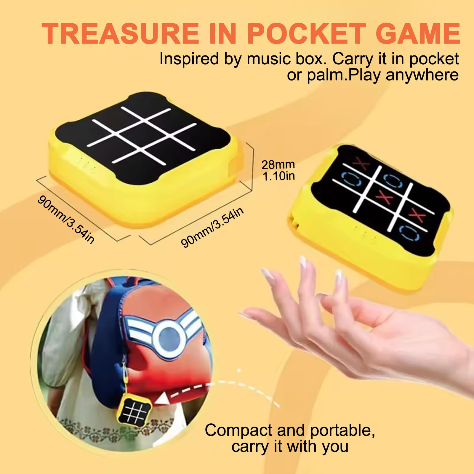 PEAKGEAR Electronic Tic Tac Toe Bolt Game, 4-in-1 Noughts and Crosses Puzzle, Memory Training Handheld Game - Image 3