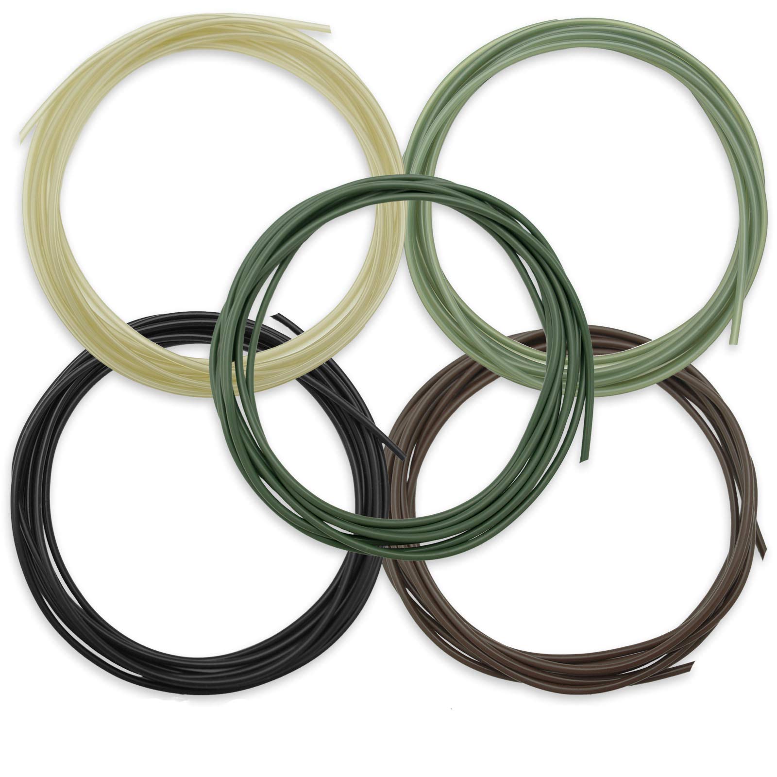 Bank Tackle PVC Rig Tubing Anti Tangle Quick Sinking Carp Fishing Rigs Terminal Tackle (2m of each colour, 10 Meters) โ image 1