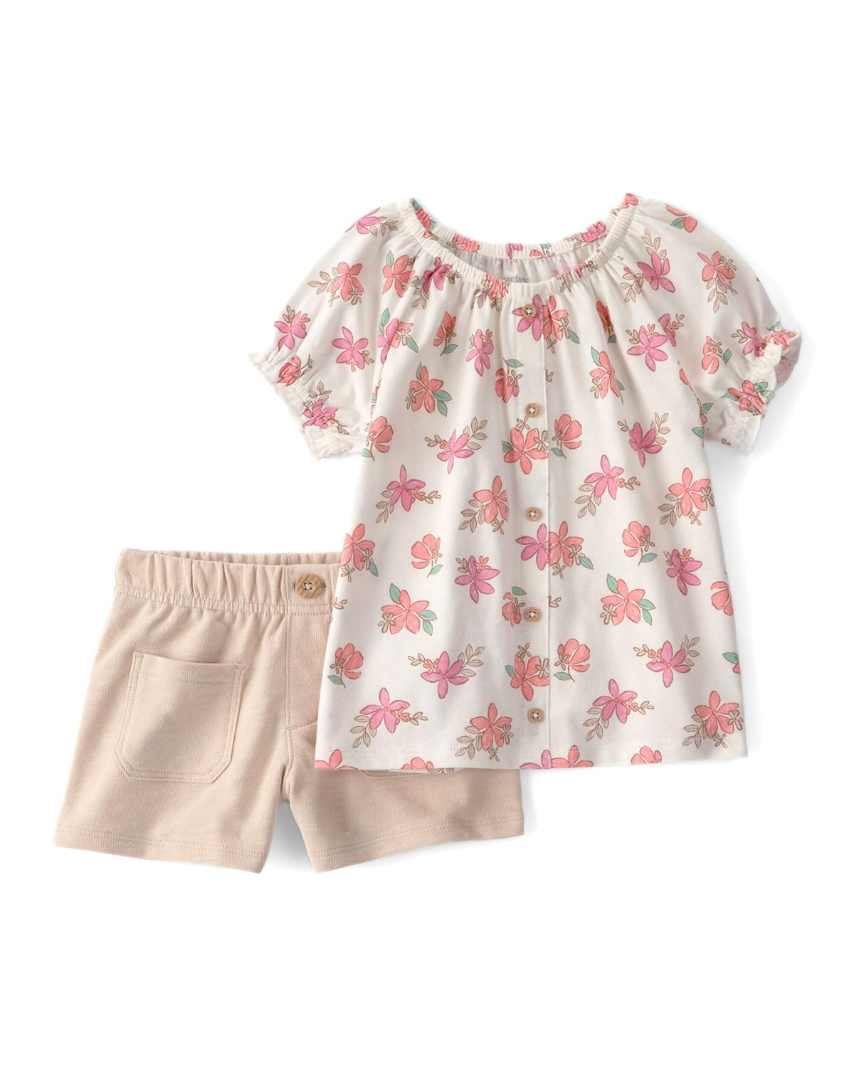Carter's Girl 2-Piece Floral Top & Short Set | Cotton Casual Outfit for Toddlers | Comfortable Everyday Playwear Set | Sum... - Review, Price and Buying Guide