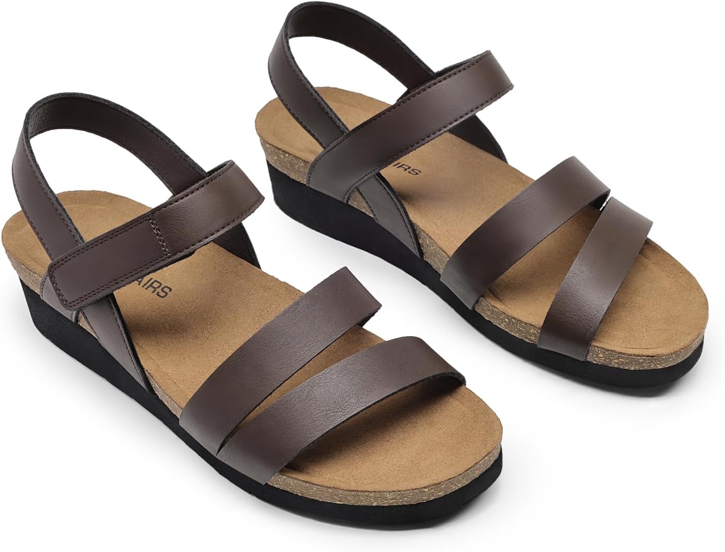 DREAM PAIRS Women's Low Heel Wedge Sandals, Round-Toe Comfortable Casual Flatform Dress Shoes with Arch Support - Image 7