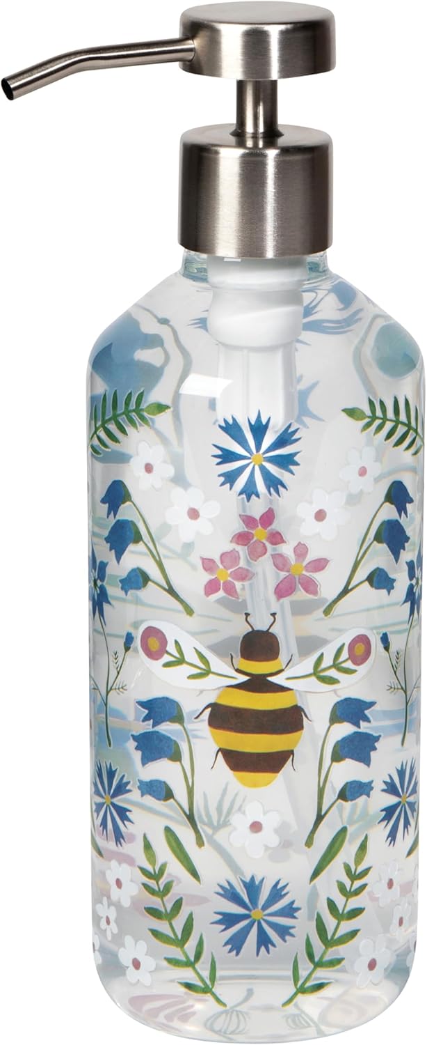 Now Designs by Danica Lavender Soap Pump - Stainless Steel 16 oz Soap Dispenser