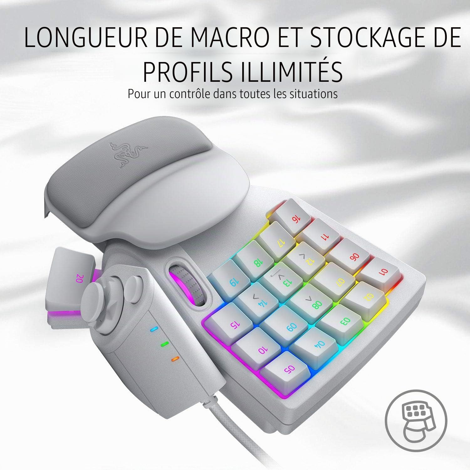 Razer Tartarus Pro Gaming Keypad : Mercury White