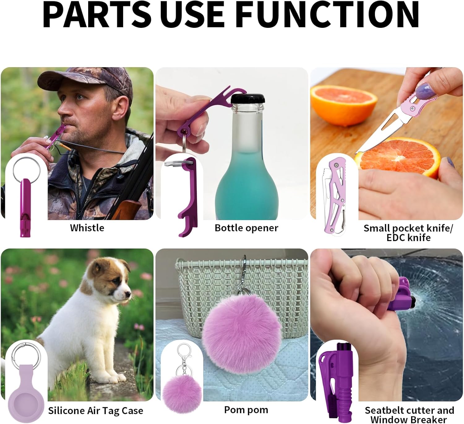 Wristlet Keychain Set with RFID Wallet Card Holder and Bottle Opener, Car Keychain Accessories for Women - Image 5